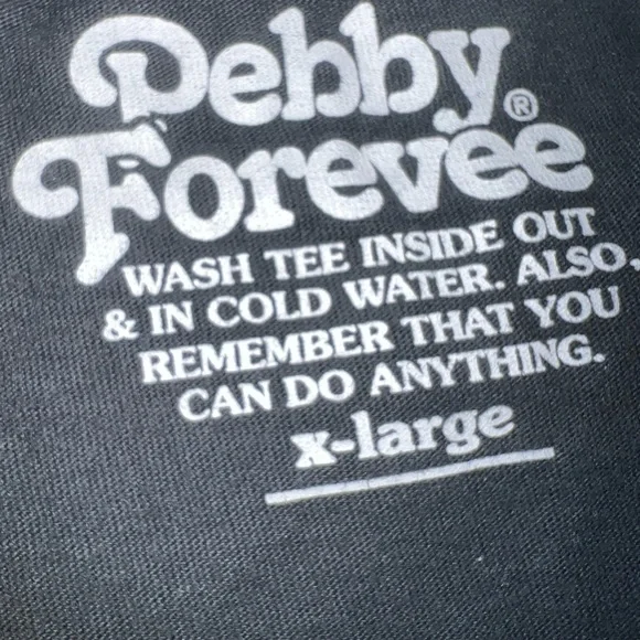 Pebby Forevee Side Slit Black Graphic Tee - Picture 2 of 2
